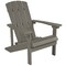 Merrick Lane Riviera Azure Adirondack Patio Chairs With Vertical Lattice Back And Weather Resistant Frame